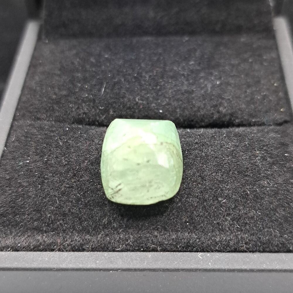 14.60 Carat Cushion Cut Natural Green Emerald Treated Gemstone, Zambia